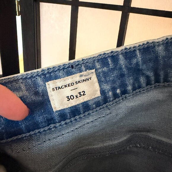 PacSun Distressed Stacked Skinny Jean with Paint Splatter Detail Sz 30 x 32 - Picture 3 of 5